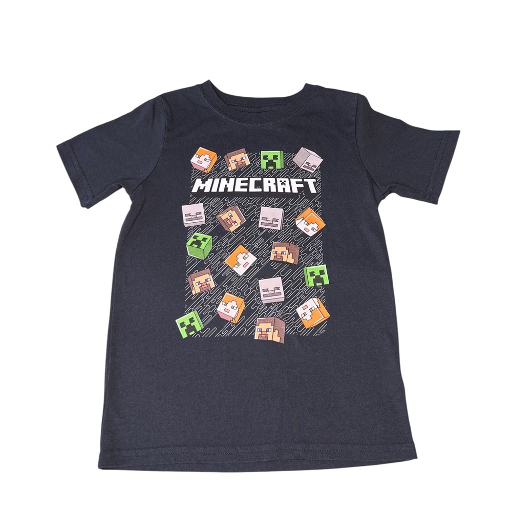 Minecraft Short Sleeve Graphic Tee Black Size 7